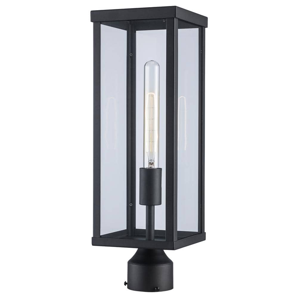 Trans Globe Lighting Oxford 40754 BK Outdoor Post Lantern, Black