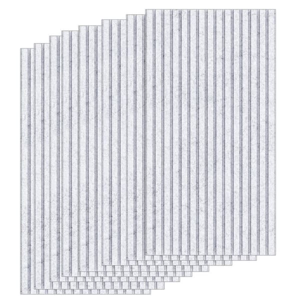 0.95 in. x 1. 97 ft . x 3.79 ft. Gray Finished Polyester Acoustic/Sound Absorb Decorative Wall Paneling(8-Pack)