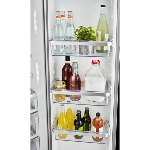 single glass door upright fridge