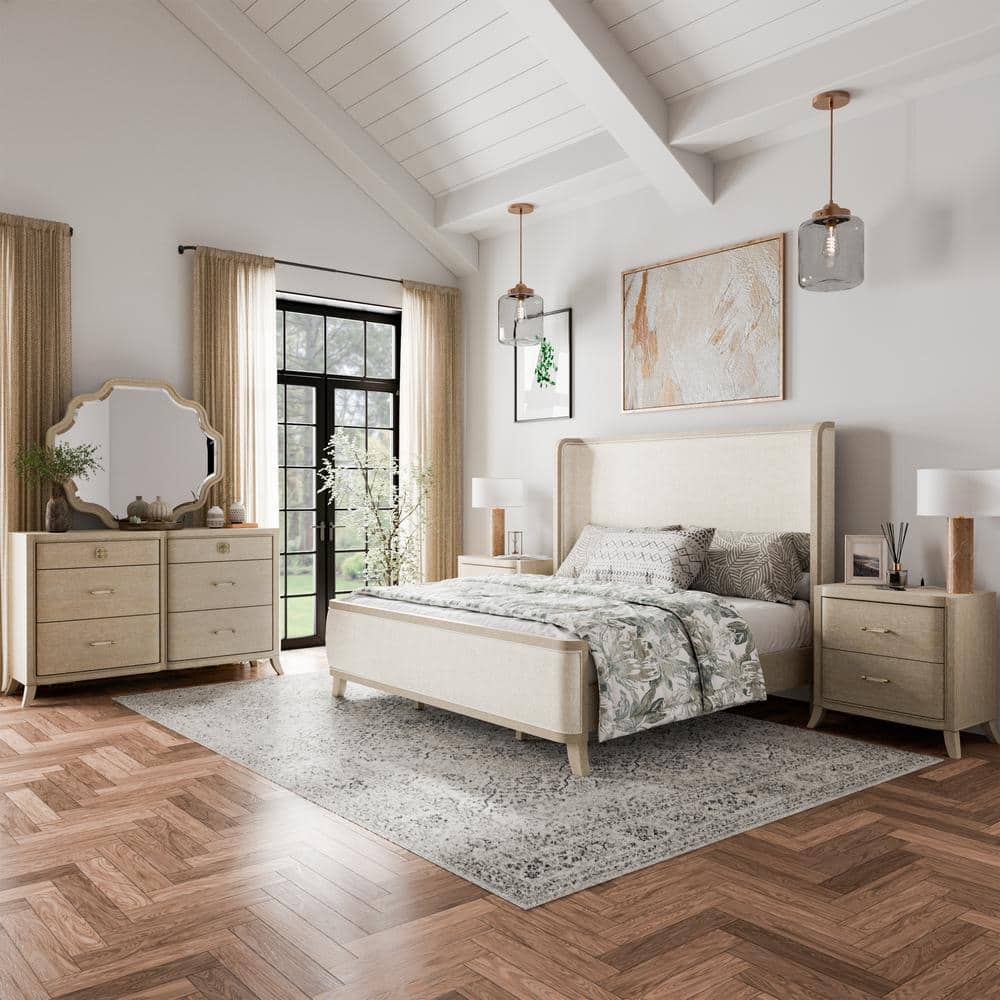 Natural wood king bedroom set discount