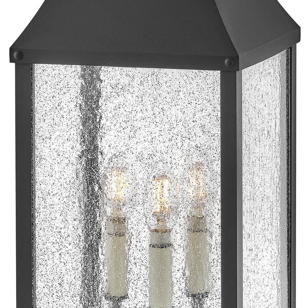 Museum Black Aluminum 3-Light Outdoor Pier Mount Lantern