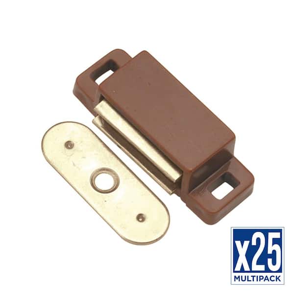 HICKORY HARDWARE Catches 1-7/16 in. (37 mm) Statuary Bronze Magnetic Catch (25-Pack)