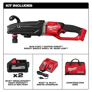 M18 FUEL 18V Lithium-Ion Brushless Cordless GEN 2 SUPER HAWG 7/16 in. Right Angle Drill QUIK-LOK Kit