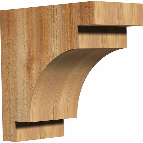 Ekena Millwork 6 in. x 12 in. x 12 in. Western Red Cedar Mediterranean Rough Sawn Corbel