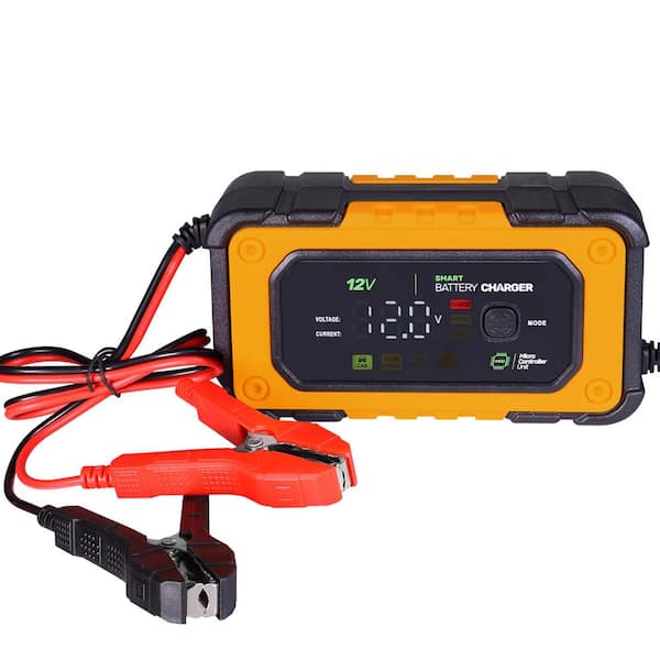 MIGHTY MAX BATTERY 12V 7Amp Battery Smart Charger Maintainer for Deep Cycle Battery Car Marine Trolling Motor