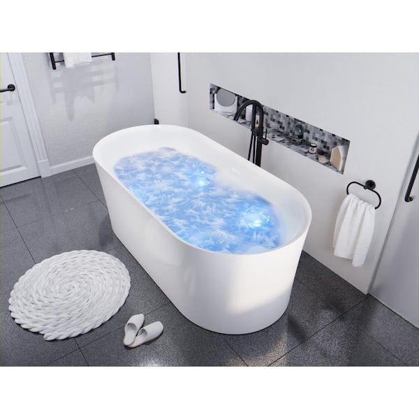 ANZZI Jericho Series 67 in. x 32 in. Flat Bottom Acrylic