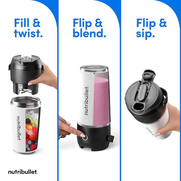 nutribullet Flip 20 oz. Single Speed Matte White Insulated