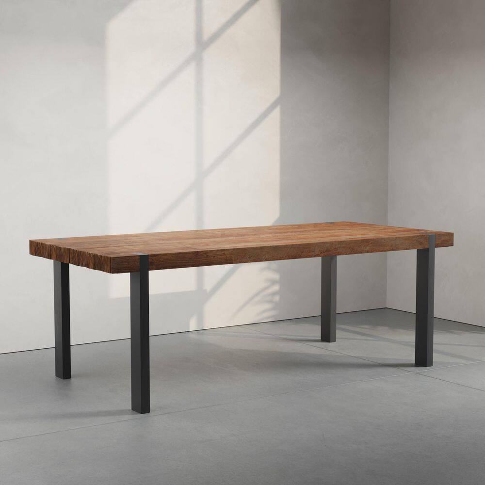 Beam, Natural Wood Finish, Wood Top, 98in. 4 Legs Dining Table-Seats 10 price history on PriceWatchPro
