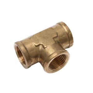 1/2 in. FIP Brass Pipe Tee Fitting (5-Pack)