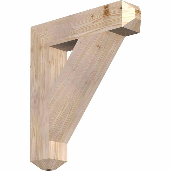 Ekena Millwork 5.5 in. x 32 in. x 28 in. Douglas Fir Traditional Craftsman Smooth Bracket