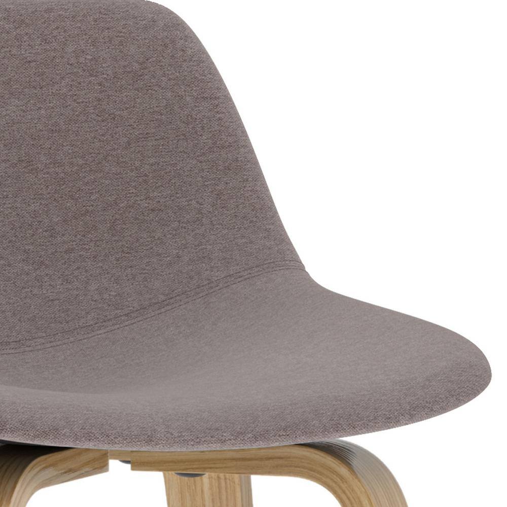 Randolph Mid-Century Modern Mocha Bentwood Counter Height Stools with Oak Legs
