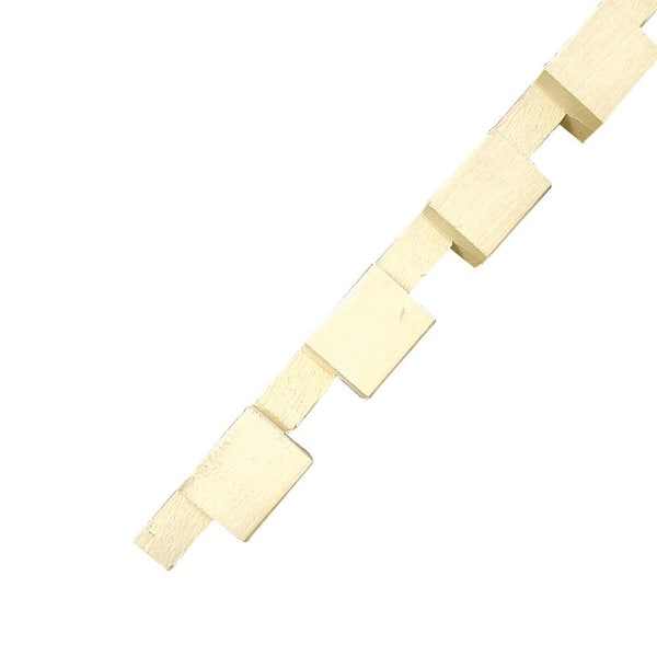 1/2 in. D x 1 in. W x 84 in. L Unfinished Hard Wood Dentil Drip Cap Moulding