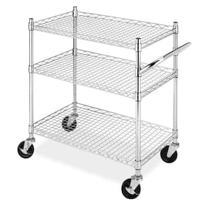 Metal Commercial Cart in Chrome