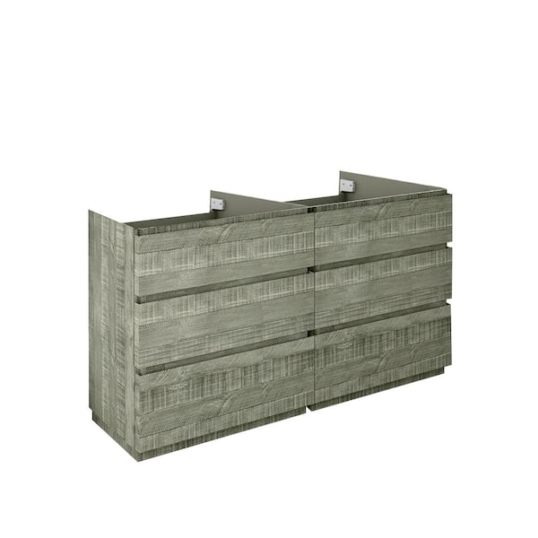 Fresca Formosa 70 in. W x 20 in. D x 34.1 in. H Modern Double Bath Vanity Cabinet Only without Top in Sage Gray