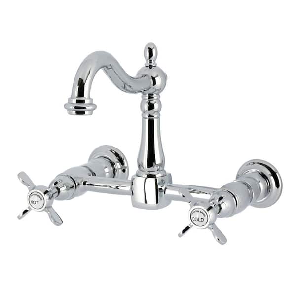 Essex 2-Handle Bridge Kitchen Faucet in Polished Chrome