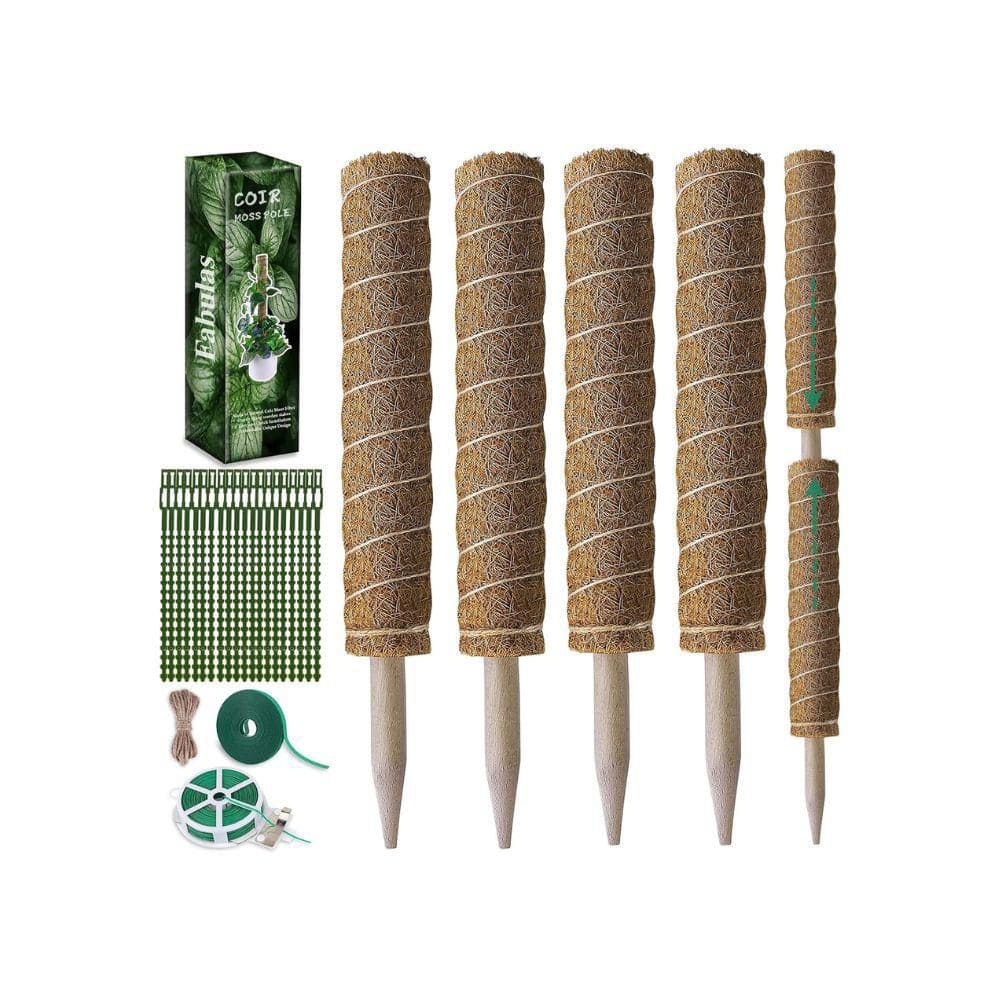 SenQWFa 16 in. Plant Stakes for Indoor Plants Coir Moss Pole with