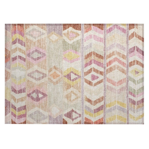 Chantille Machine Washable Indoor/Outdoor Abstract ACN2721 Copper 3 ft. x 4 ft. Area Rug