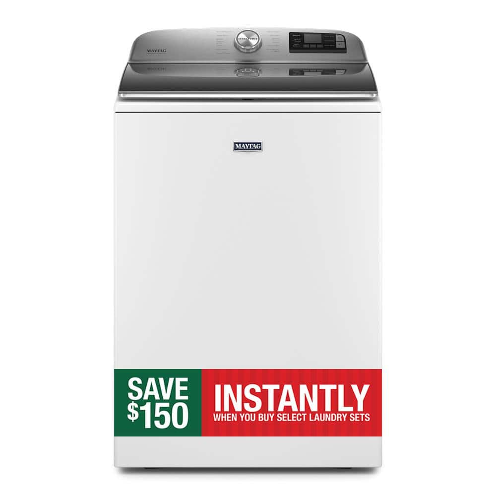 Maytag 5.2 cu. ft. Smart Capable White Top Load Washing Machine with Extra Power, ENERGY STAR