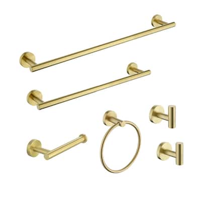 Gold Color Brass Wall Mount Bathroom Accessories Bath Hardware Towel Bar eset021 