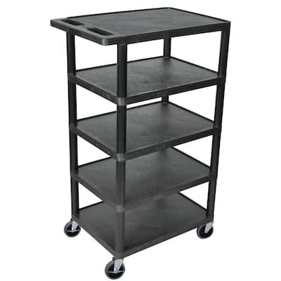 Rubbermaid Commercial Products 19.25 in. Trades 6-Drawer Utility Cart with  5 in. Casters RCP618000BLA - The Home Depot