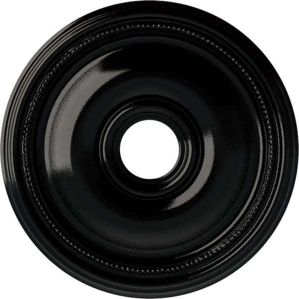 Ekena Millwork 1-1/8 in. x 18-1/8 in. x 18-1/8 in. Polyurethane Bradford Ceiling Medallion, Black Pearl