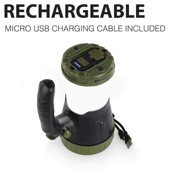 Multi-Mode Rechargeable LED Spotlight Lantern with Powerbank