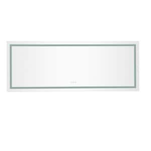 84 in. W x 32 in. H Oversized Rectangular Frameless LED Anti-Fog with Memory Function Wall Bathroom Vanity Mirror