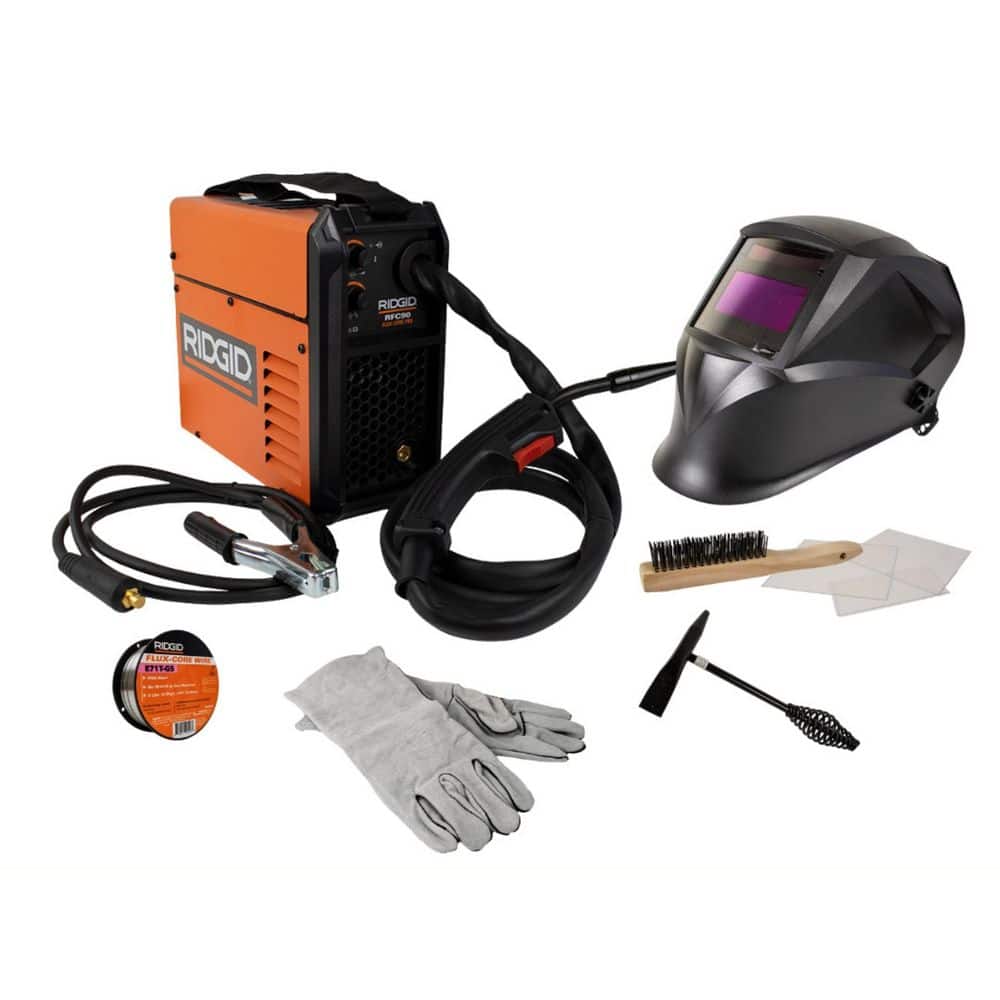 90 Amp, 120-Volt, Flux Core, Feed Welder Kit with Auto Darkening Helmet, 2 lbs Wire, Gloves, Wire Brush, Chipping Hammer price history on PriceWatchPro