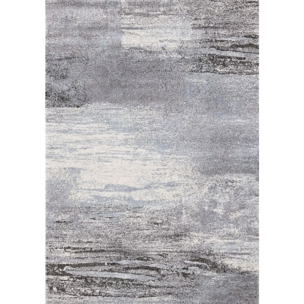 Gray 2 X 8 ft. Woven Abstract Runner Indoor Area Rug