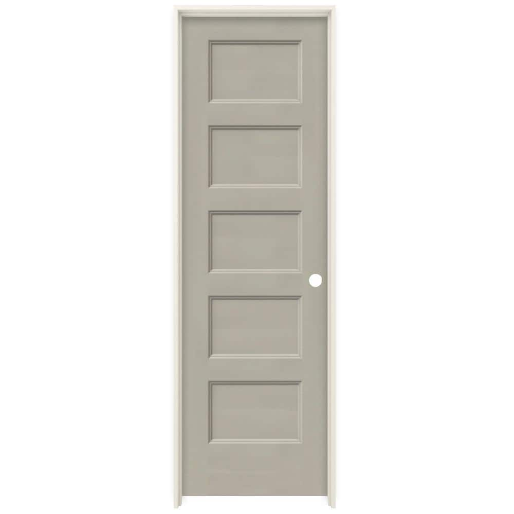 JELD-WEN 24 In. X 80 In. Conmore Desert Sand Paint Smooth Solid Core ...