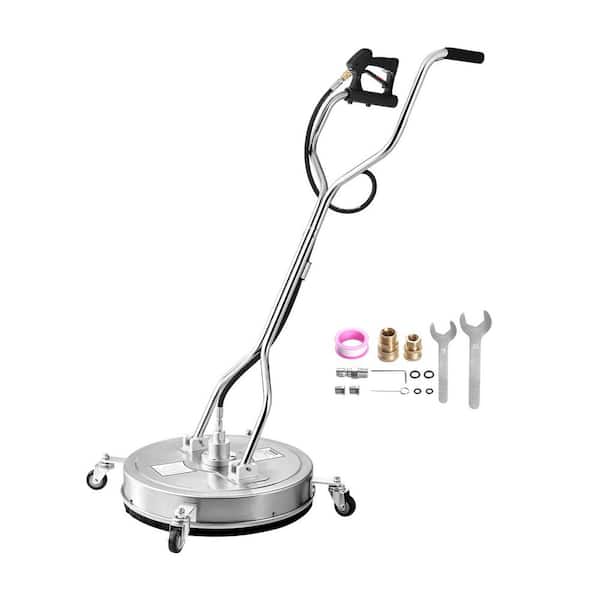 VEVOR 22 in. Pressure Washer Surface Cleaner, Stainless Steel Pressure Washer Attachments, 3/8 Quick Connector, 4000 Max PSI