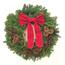 22 in. Fraser Fir Christmas Wreath with Red Bow