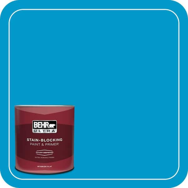 BEHR ULTRA 1 qt. #550B-6 Isle of Capri Extra Durable Flat Interior Paint & Primer