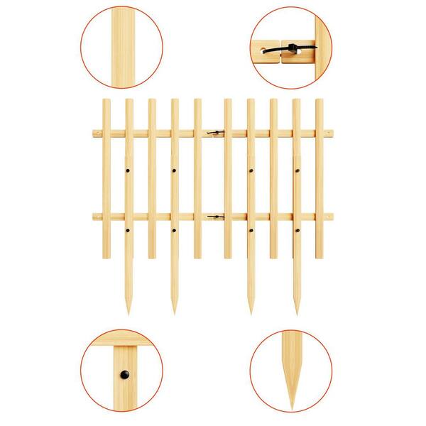 Oumilen Decorative Garden Fence 20-Pack, 20 ft. L x 22.2 in