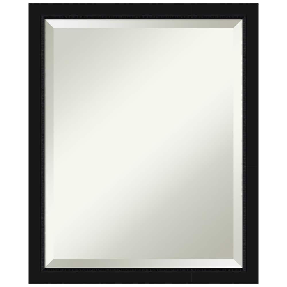 Avon Black Satin Framed Rectangular Wall Mirror 18 x 22