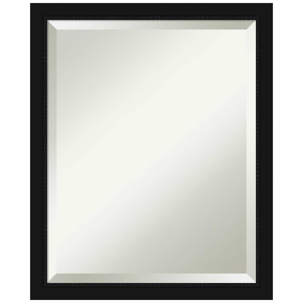 Classic Black Beveled Glass Rectangular Wall Bath Mirror