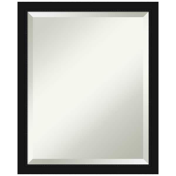 Avon 18 in. x 22 in. Casual Rectangle Framed Black Narrow Bathroom Vanity Mirror