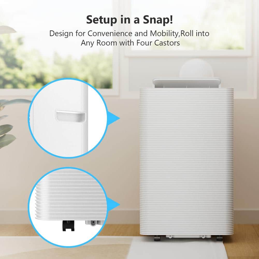 Ukoke 4-in-1 White Portable Air Conditioner with Heater and Remote