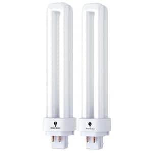 52-Watt Equivalent PL G24Q Fluorescent T8 Tube Light Bulb White (2-Pack)