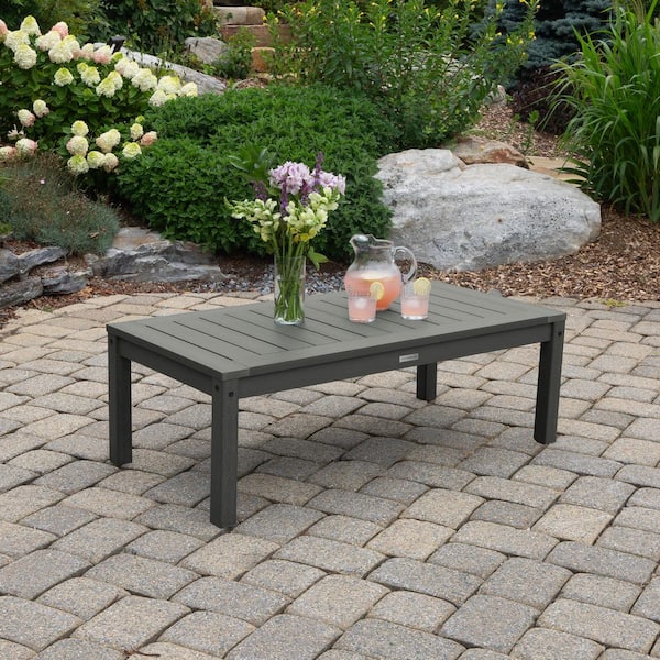 Adirondack Coastal Teak Rectangular Recycled Plastic Outdoor Coffee Table