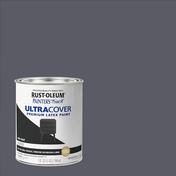 Rust-Oleum Painter's Touch 32 oz. Ultra Cover Gloss Dark Gray General Purpose Paint (Case of 2)