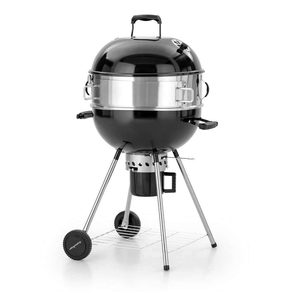 22-in Charcoal Grill & BBQ Accessories(18Pcs), Joyfair Outdoor Camping  Kettle Smoker, Enamel Coating & Premium Iron Grill, Melting Dome with Whole  Set