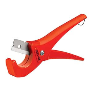 PC-1250 Single Stroke 1/8 in.-1-5/8 in. Plastic Pipe and Tubing Compact Cutter, Tubing Tool with Reversible Blade
