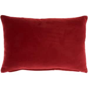 Lifestyles Red 20 in. x 14 in. Rectangle Throw Pillow