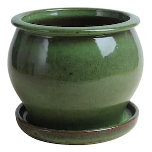 8 in. Studio Ceramic Planter in Green
