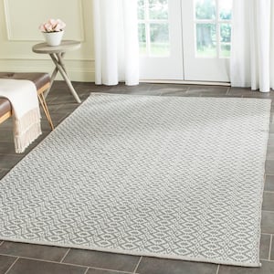 Montauk Ivory/Gray Doormat 3 ft. x 4 ft. Solid Area Rug