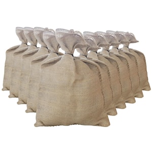 23.6 in. x 15.7 in. Burlap Sand Bags for Flood Water Barrier, Tent Sandbags, Erosion Control-Sand Not Included(10-Pack）