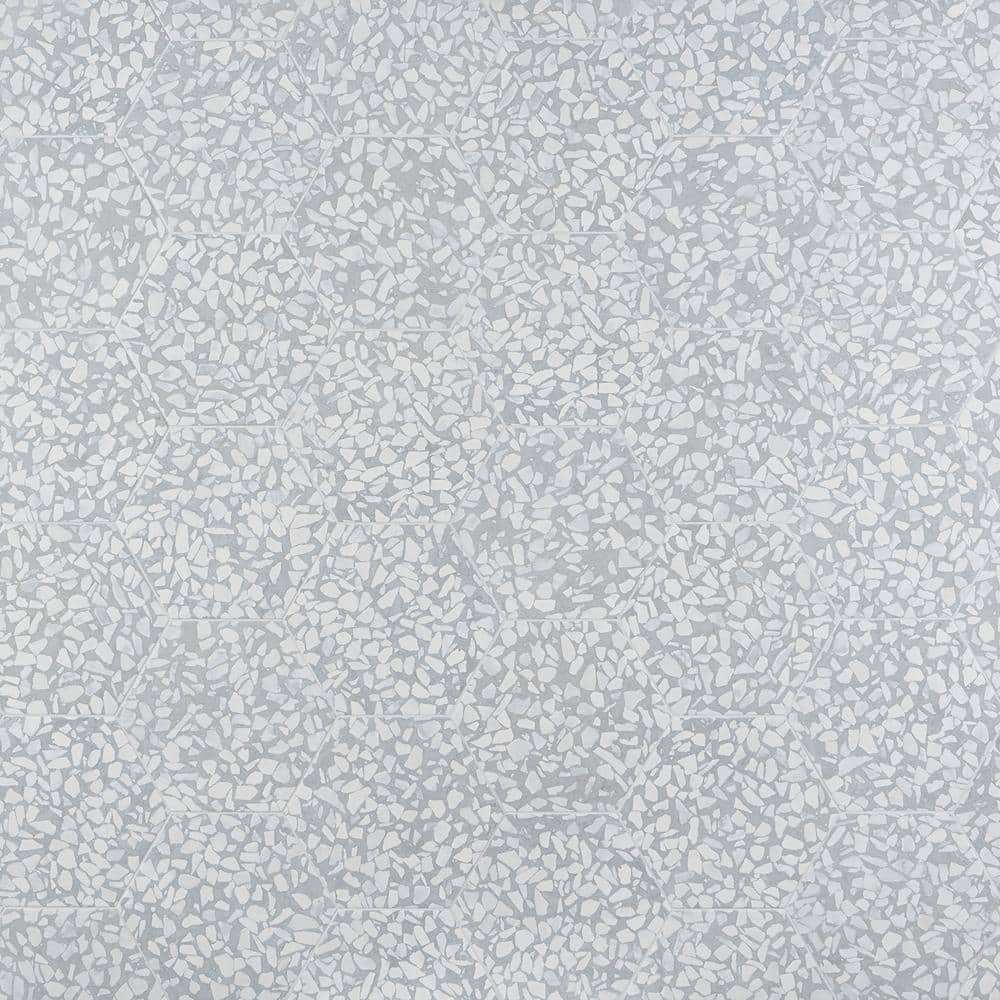 Jurassic Hex 9" Slate Terrazzo Look Matte Porcelain Tile