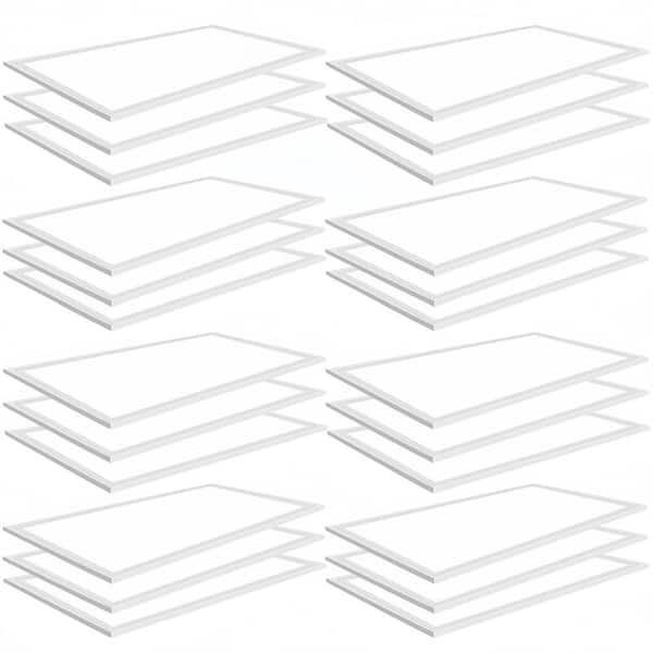 2 ft. x 4 ft. 7800 Lumens Integrated LED Flat Panel Light, 5000K Daylight Dimmable Commercial Lihgt for Office (24-Pack)