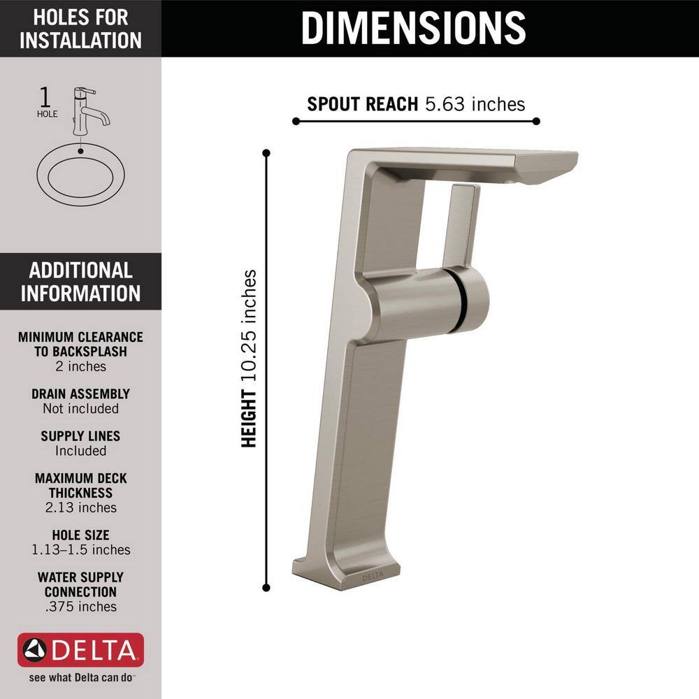 Modern Stainless Steel Single Hole Vessel Bathroom Faucet